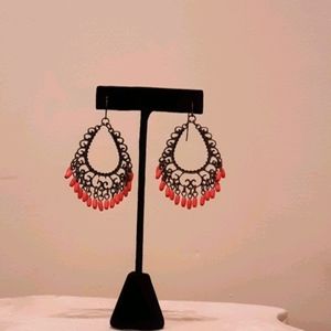 Earrings pink hoop